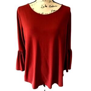 Everette Bleu maroon blouse large